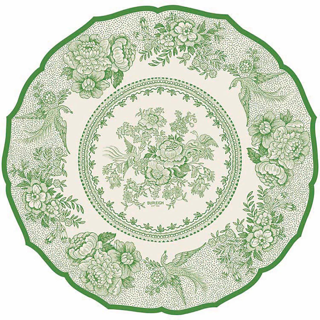 DIE-CUT GREEN ASIATIC PHEASANTS PLACEMAT