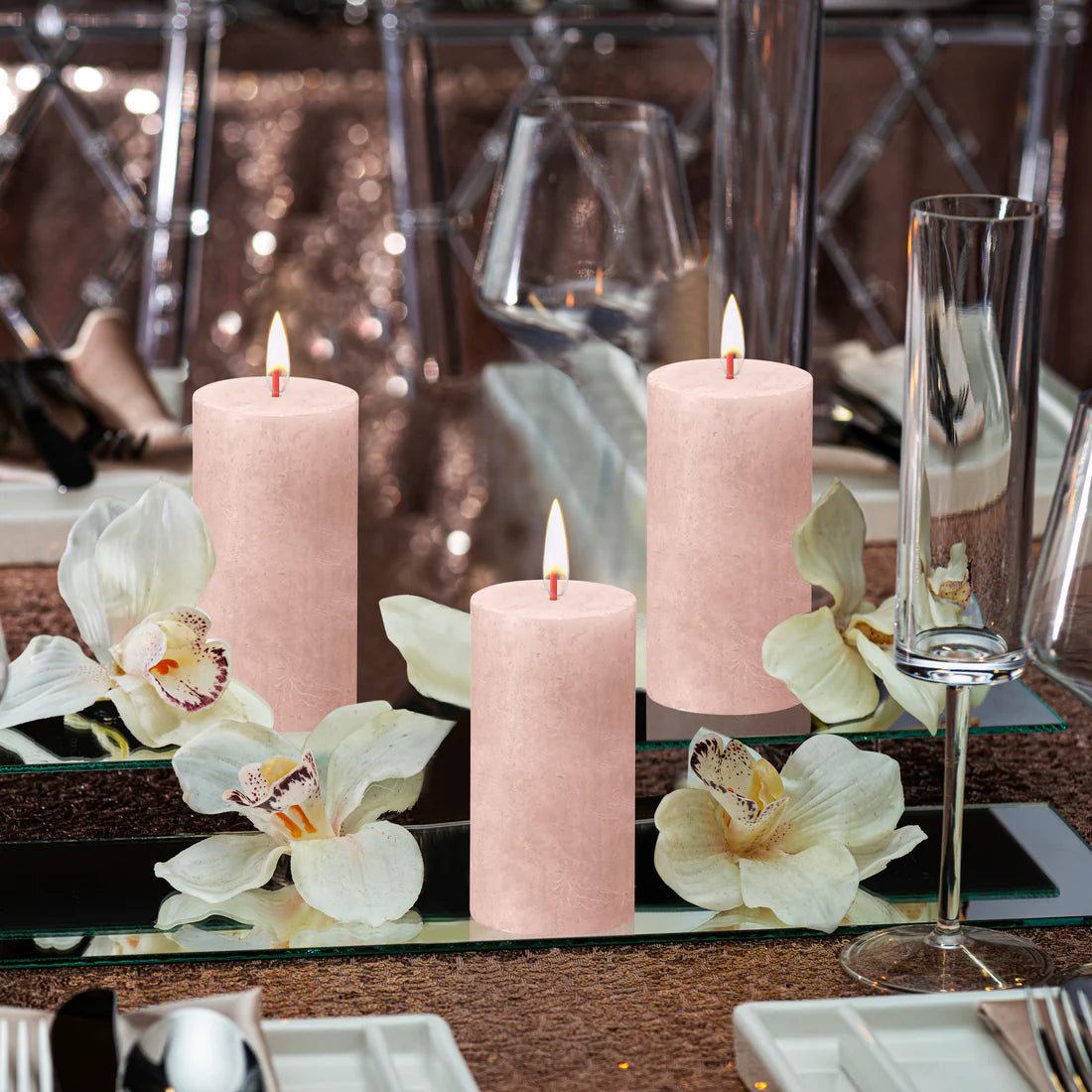 Full Metallic Rustic Candle