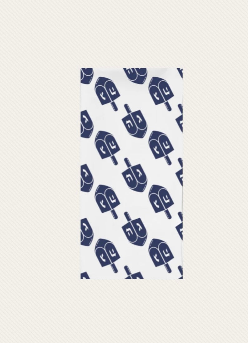 Chanuka Denim Draidel , Guest Towel , Cocktail Napkin