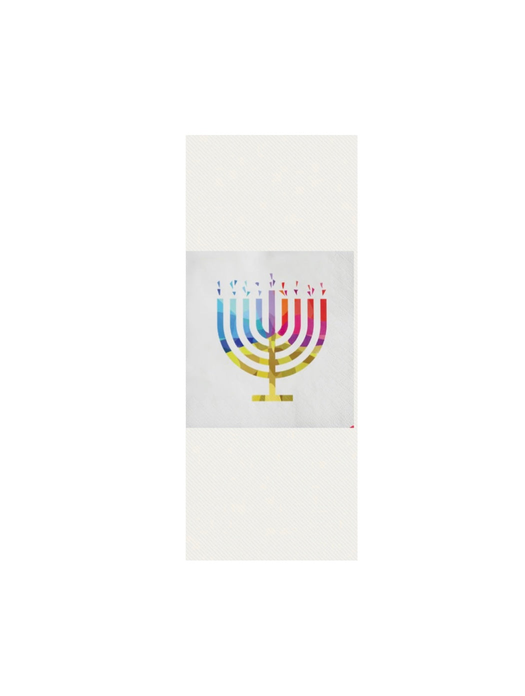 Chanuka Vibrant Menorah , Guest Towel , Cocktail Napkin