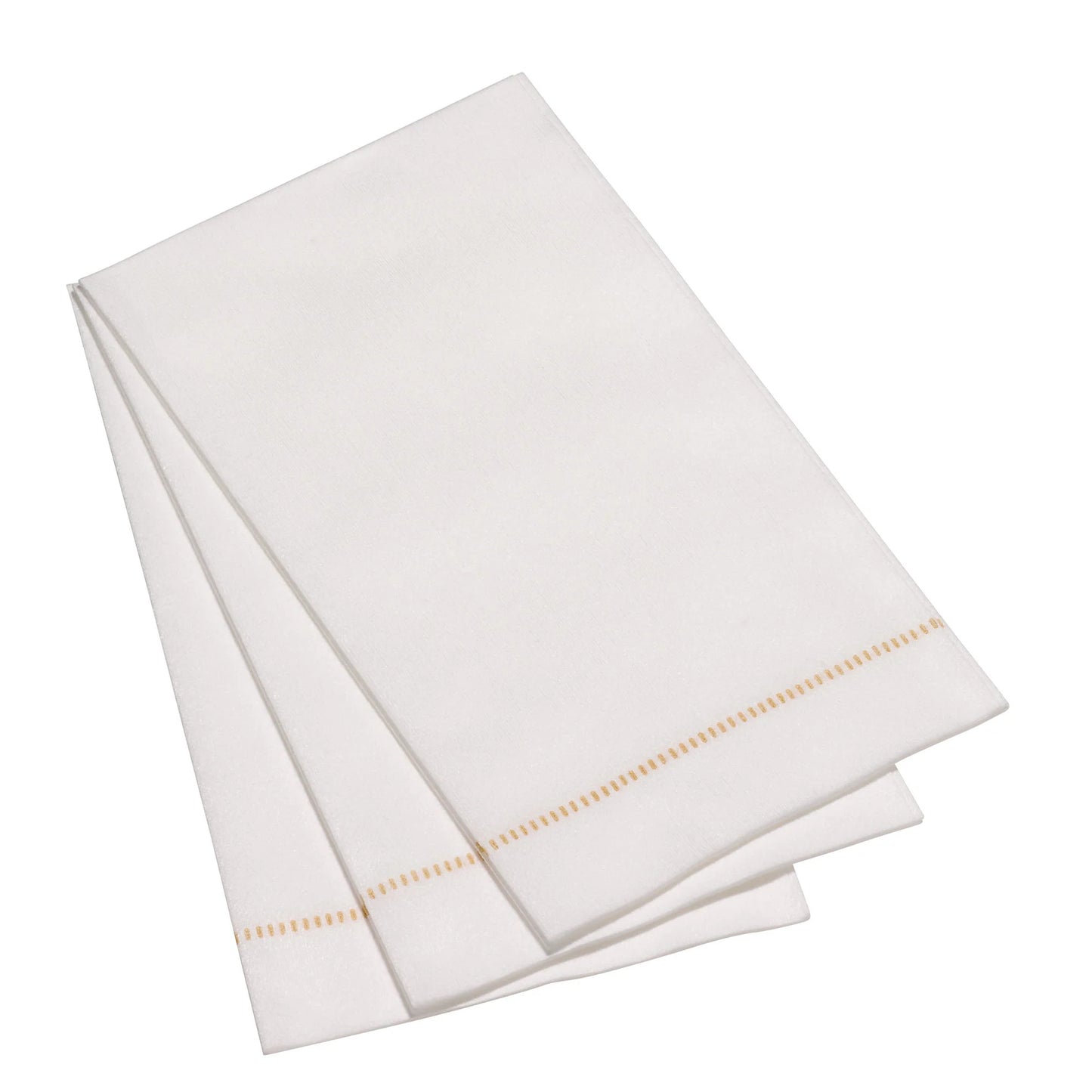 Hemstitch Napkins - Gold , 25pcs