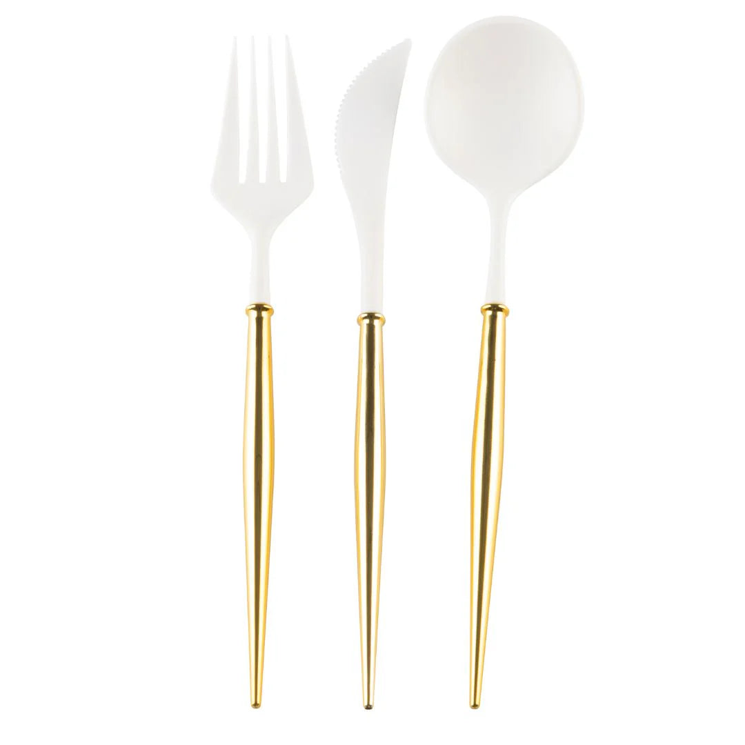 Flower Gold & white TABLE SETTING
