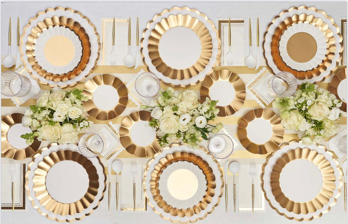Flower Gold & white TABLE SETTING