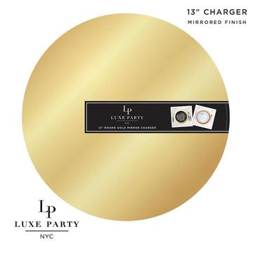 13" Round Mirror Charger Plate | 1 Charger