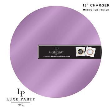 13" Round Mirror Charger Plate | 1 Charger