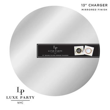 13" Round Mirror Charger Plate | 1 Charger
