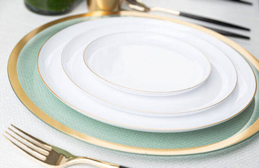 Edge Plates White Gold Rim (10 Count)