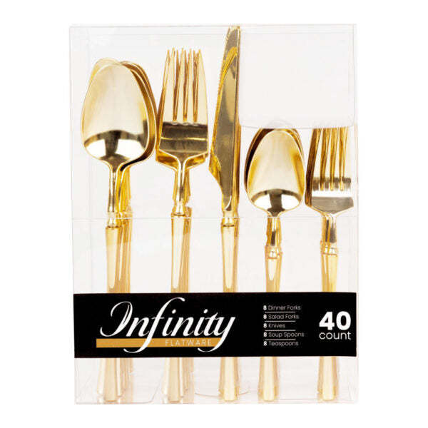 Infinity Flatware Gold Combo (40 Count)