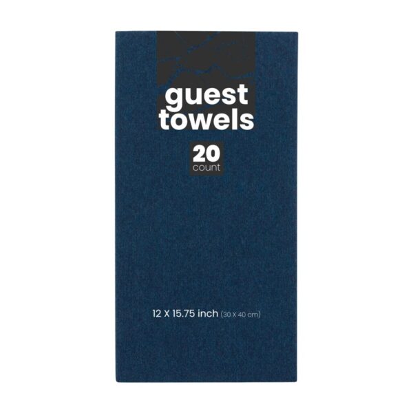Navy Blue Airlaid 1/6 Guest Towel 20 Ct