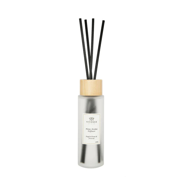 Round White Bottle Diffuser - "English Pear & Freesia" Scent