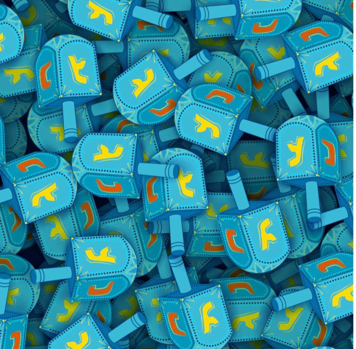 Chanukah Dreidel Charger