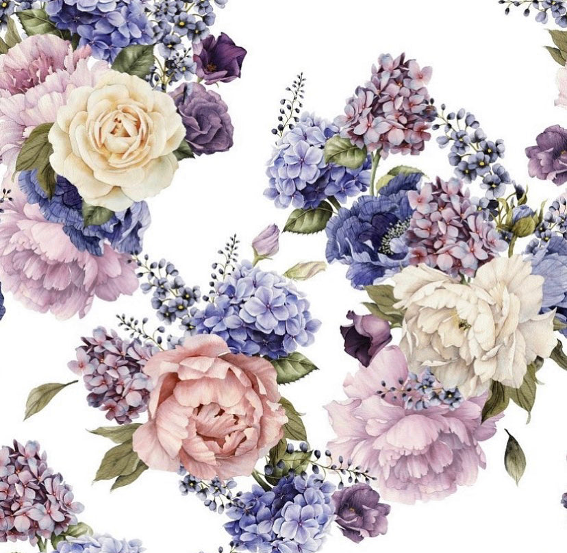 Table Cloth Rental , Multi Color Peony Floral