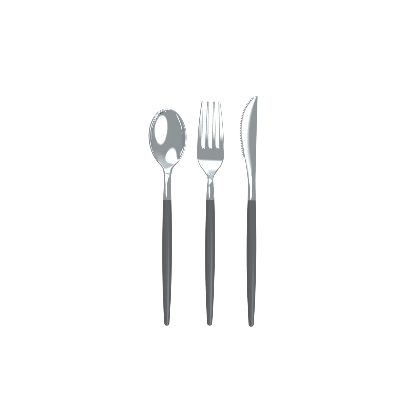 Grey and Silver Two Tone Cutlery Set | 32 Pieces
