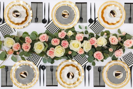 BLANC & NOIR PAPER COCKTAIL NAPKIN/20PK