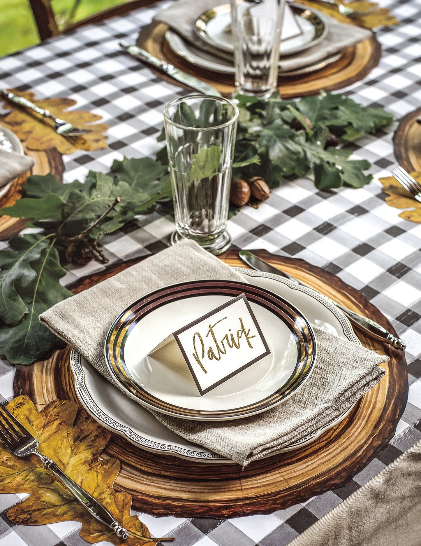 Wood Slice Paper Placemat