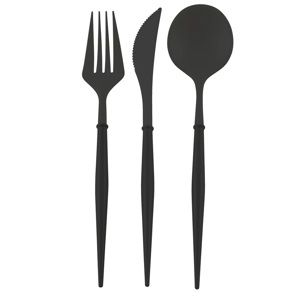 ALL BLACK BELLA 24PC ASSORTED FLATWARE