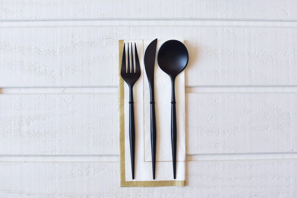 ALL BLACK BELLA 24PC ASSORTED FLATWARE