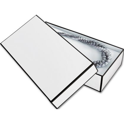 White Rectangular Box With Black Trim