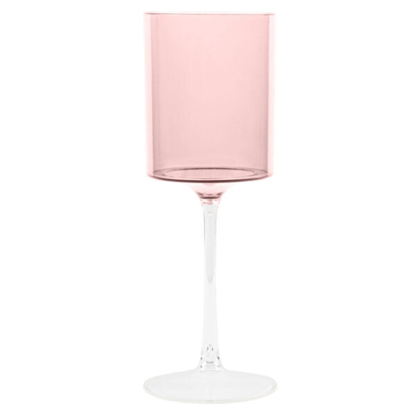 Two Tone Wine Glass 9oz  White/Blue/Pink/Green/Black/Purple (5 Count)