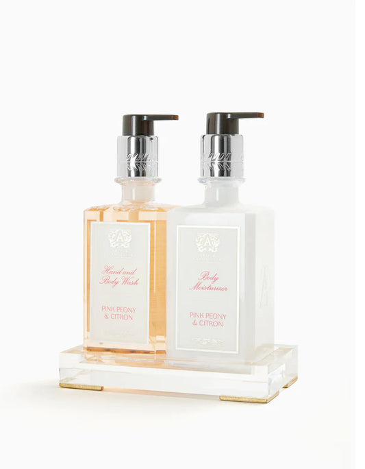 Antica Farmacista Acrylic Bath & Body Gift Set: Pink Peony & Citron