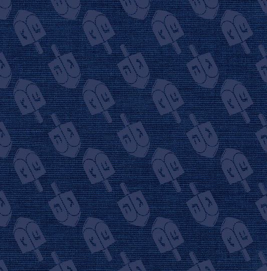 Chanukah Denim Dreidel (SQUARE)Charger 24 ct.