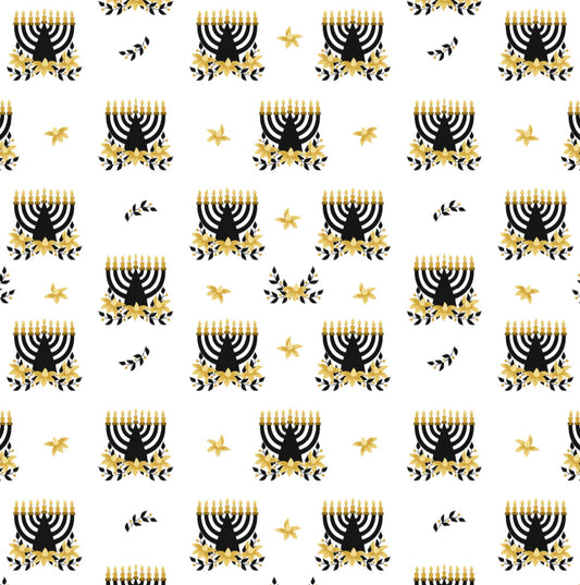 Chanukah Chanukah Flowers - Charger 24 ct. (Square)