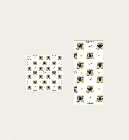 Chanuka Flowers , Guest Towel , Cocktail Napkin