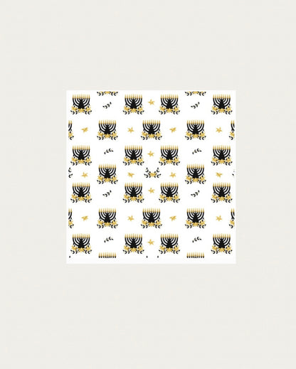 Chanuka Flowers , Guest Towel , Cocktail Napkin