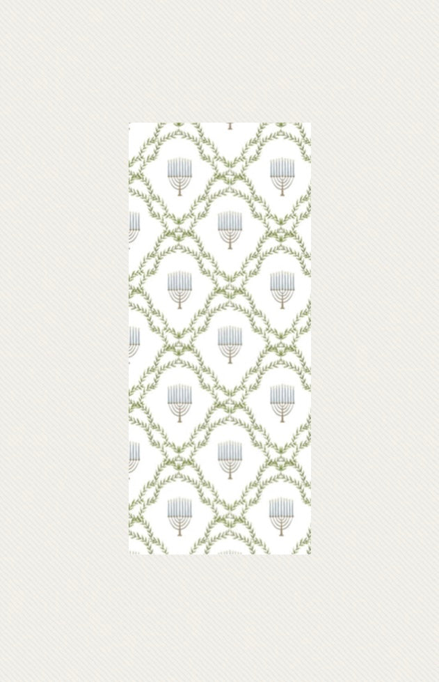 Chanuka Menorah Lattice , Guest Towel , Cocktail Napkin