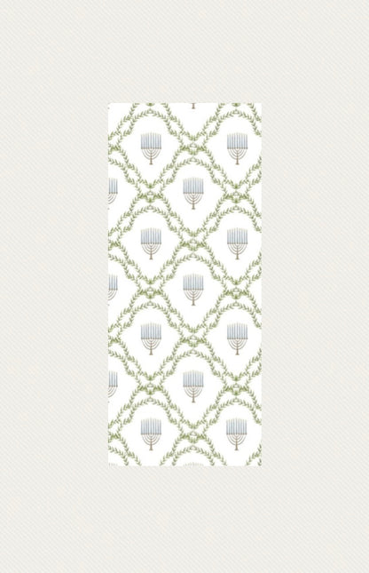 Chanuka Menorah Lattice , Guest Towel , Cocktail Napkin