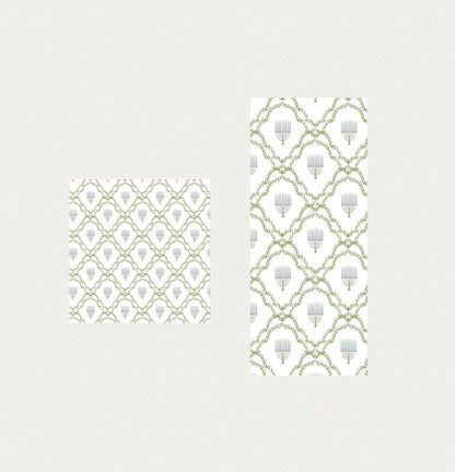 Chanuka Menorah Lattice , Guest Towel , Cocktail Napkin