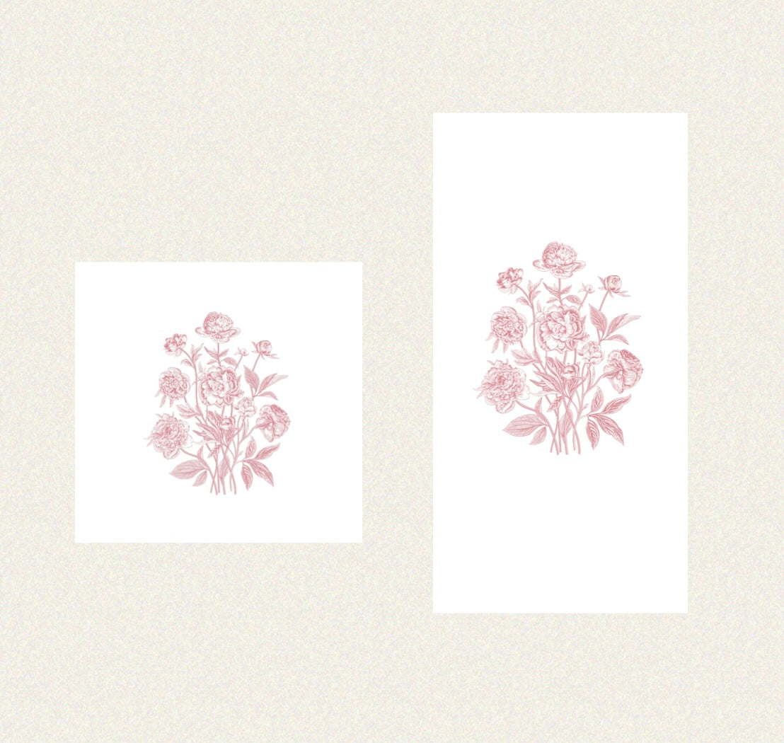 Peony Cluster - Guest / Cocktail Napkins
