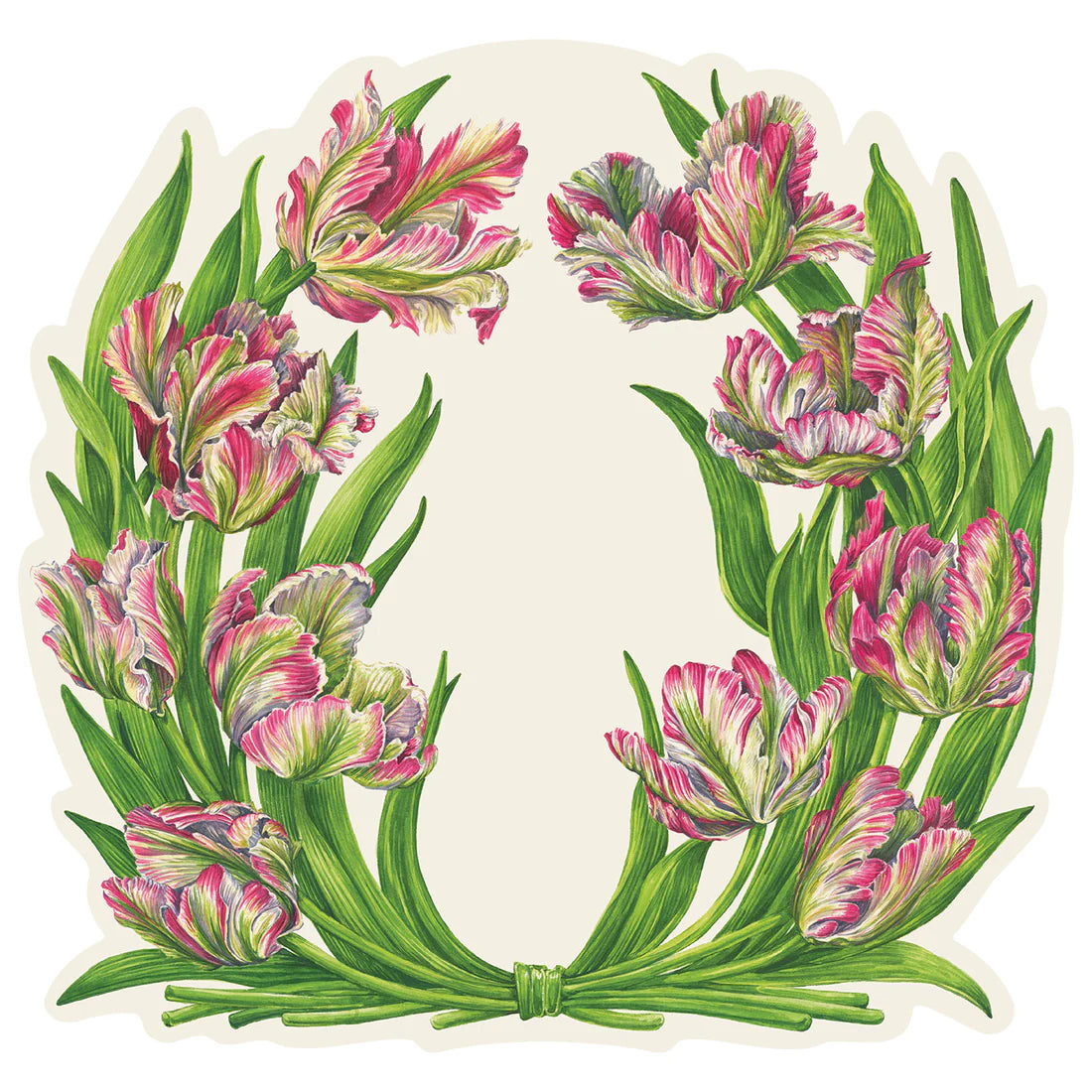 Die-cut Parrot Tulip PLACEMAT 12-Ct