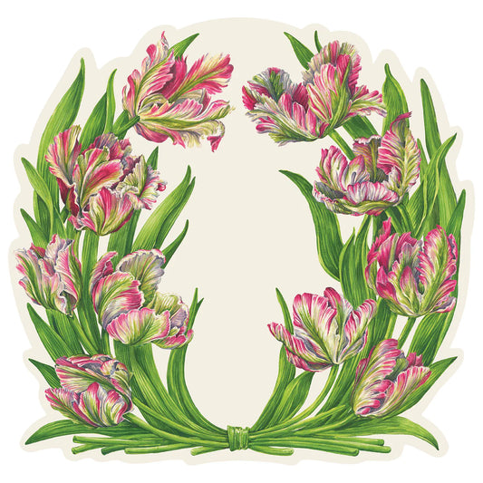 Die-cut Parrot Tulip PLACEMAT 12-Ct