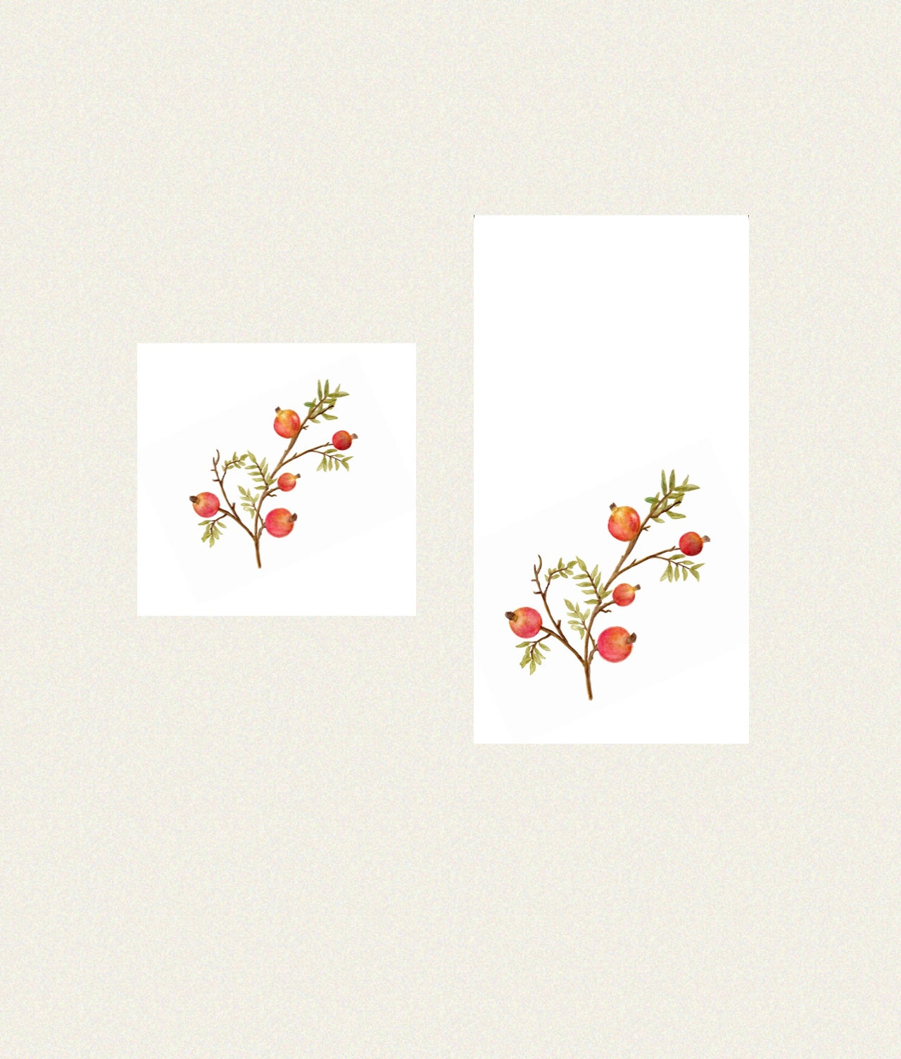 Rosh Hashanah Rimon Branch - Guest / Cocktail Napkins