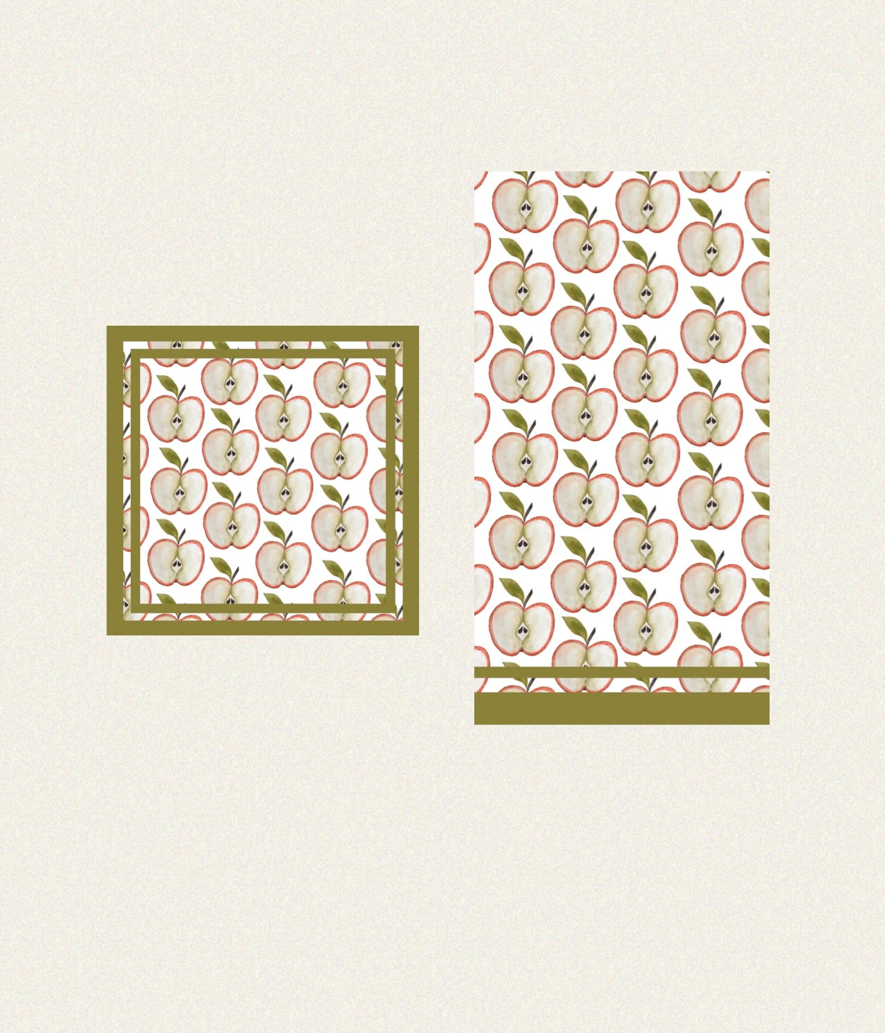 Rosh Hashanah Apple Halves   - Guest / Cocktail Napkins