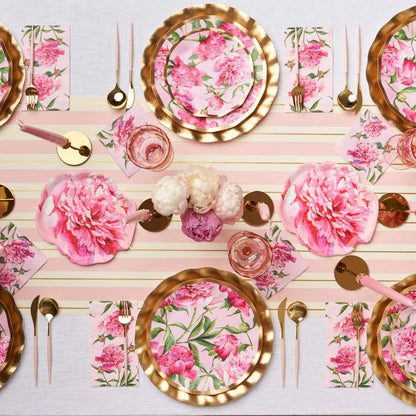 Pink Peony Table Setting