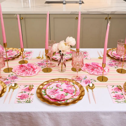 Pink Peony Table Setting