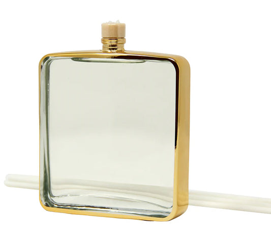 Vivience Gold Framed Square Shaped Diffuser, "Lily Of The Valley" Scent