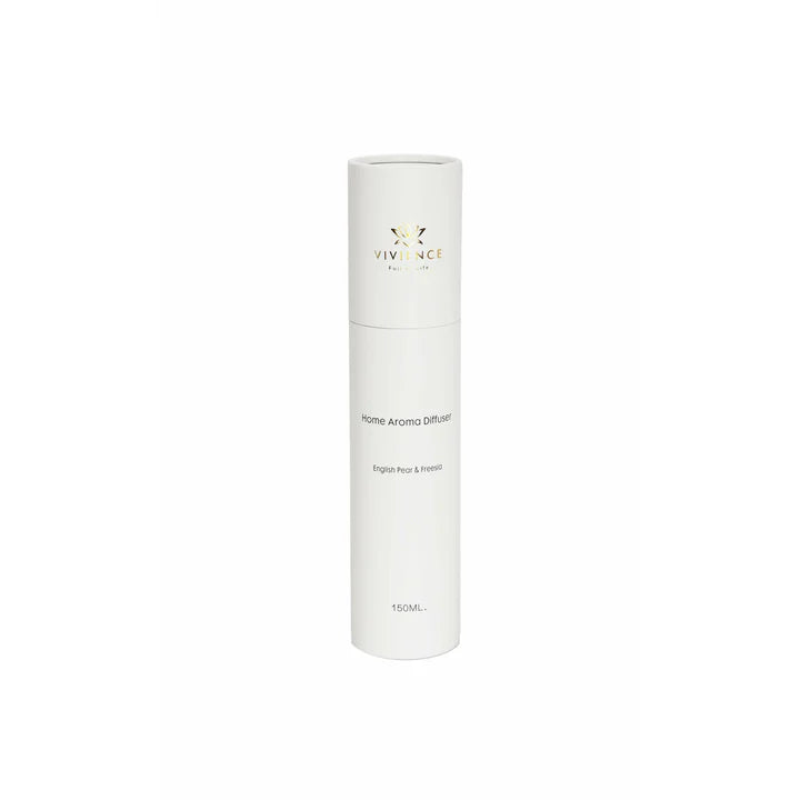 Vivience Round White Bottle Diffuser - "White Flower" Scent