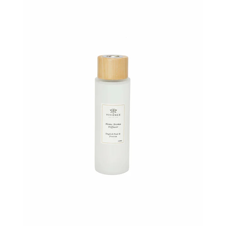 Vivience Round White Bottle Diffuser - "White Flower" Scent