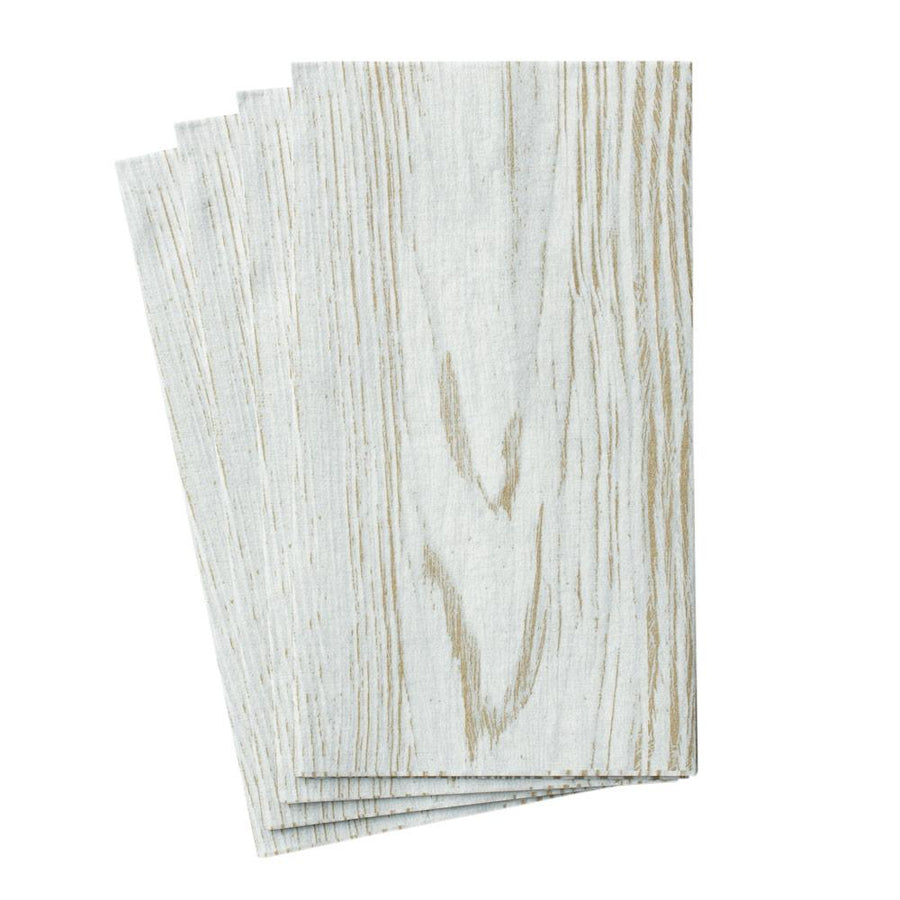Faux Bois Birch Paper Linen Guest Towel Napkins - 12 Per Package