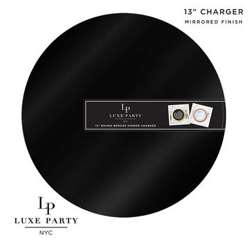 13" Round Mirror Charger Plate | 1 Charger