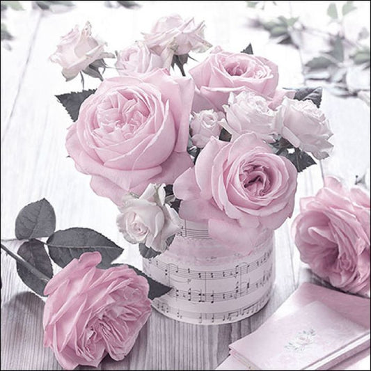 Music Roses Vintage Lunch Napkin