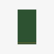 16 PK Emerald with Gold Stripe Guest Paper Napkins