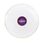 Organic White/Gold Rim Plates (10 Count)