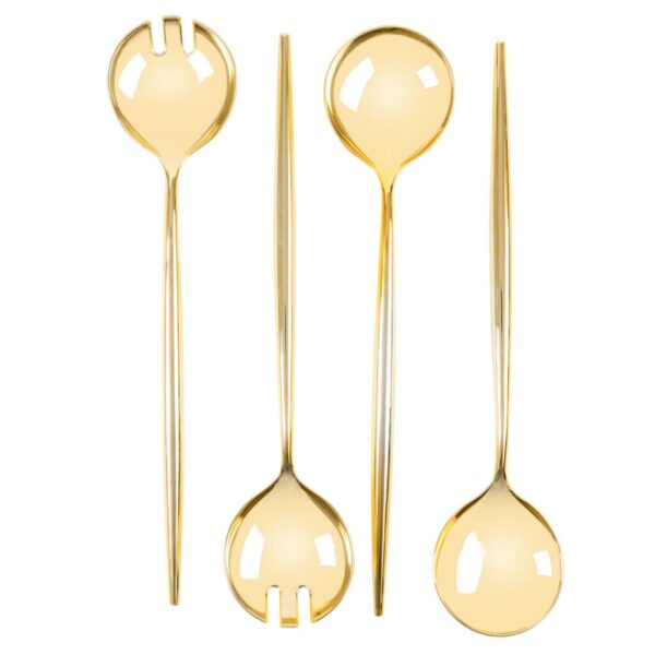 Novelty Serving Spoon & Spork Gold