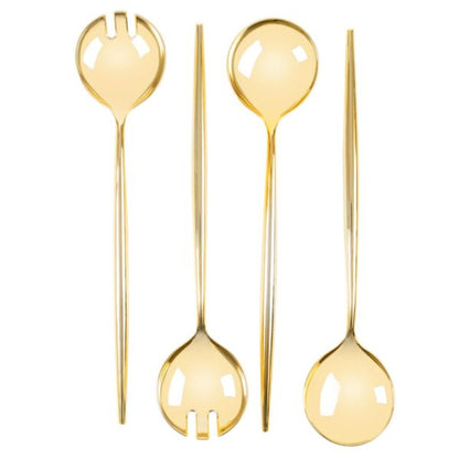 Novelty Serving Spoon & Spork Gold