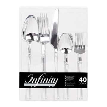 Infinity Flatware Silver Combo (40 Count)