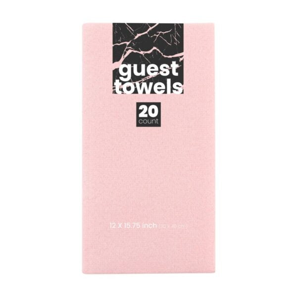 Blush Pink Airlaid 1/6 Guest Towel 20 Ct